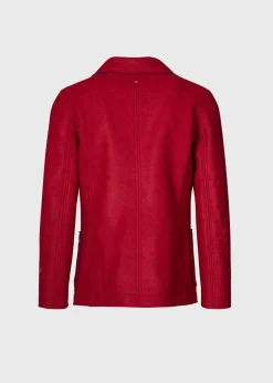 Paul Stuart Blazers & Jackets|Outerwear^Wool Knit Raw Edge Jacket Red