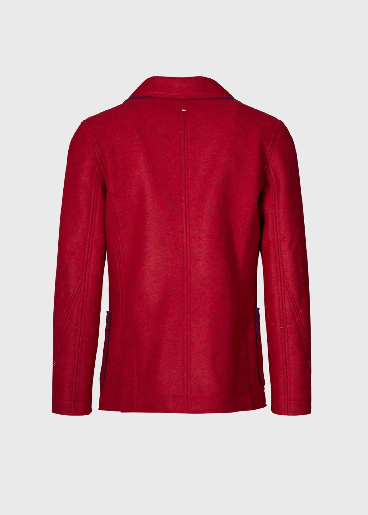 Paul Stuart Blazers & Jackets|Outerwear^Wool Knit Raw Edge Jacket Red