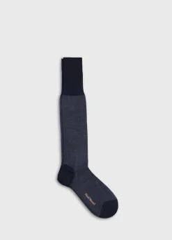 Paul Stuart Socks^Wool Micro Oxford Sock Black