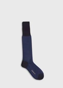 Paul Stuart Socks^Wool Micro Oxford Sock Blue