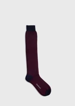 Paul Stuart Socks^Wool Micro Stripe Sock Red