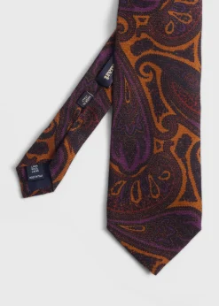 Paul Stuart Ties^Wool Paisley Tie Gold