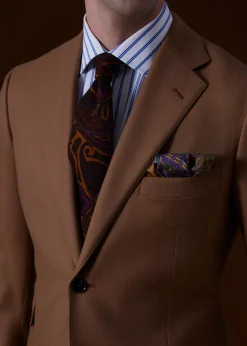 Paul Stuart Ties^Wool Paisley Tie Gold