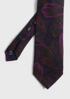 Paul Stuart Ties^Wool Paisley Tie Green