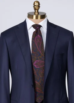 Paul Stuart Ties^Wool Paisley Tie Green