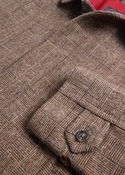 Paul Stuart Overcoats|Outerwear^Wool Parquet Kensington Coat Brown
