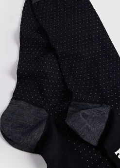 Paul Stuart Socks^Wool Pindot Sock Black