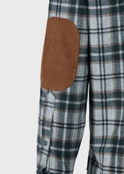 Paul Stuart Sport Shirts|Outerwear^Wool Plaid Overshirt Grey