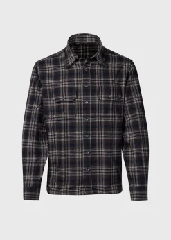 Paul Stuart Sport Shirts|Outerwear^Wool Plaid Overshirt Brown