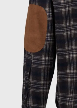 Paul Stuart Sport Shirts|Outerwear^Wool Plaid Overshirt Brown