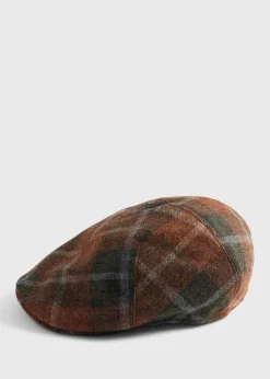 Paul Stuart Scarves, Hats, Gloves^Wool Plaid Pub Cap Olive