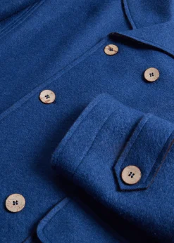 Paul Stuart Blazers & Jackets|Outerwear^Wool Raw Edge Double Breasted Jacket Blue