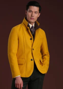 Paul Stuart Blazers & Jackets|Outerwear^Wool Raw Edge Jacket With Gilet Yellow