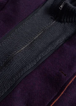 Paul Stuart Blazers & Jackets|Outerwear^Wool Raw Edge Jacket With Gilet Purple
