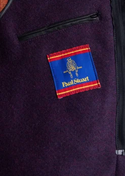 Paul Stuart Blazers & Jackets|Outerwear^Wool Raw Edge Jacket With Gilet Purple