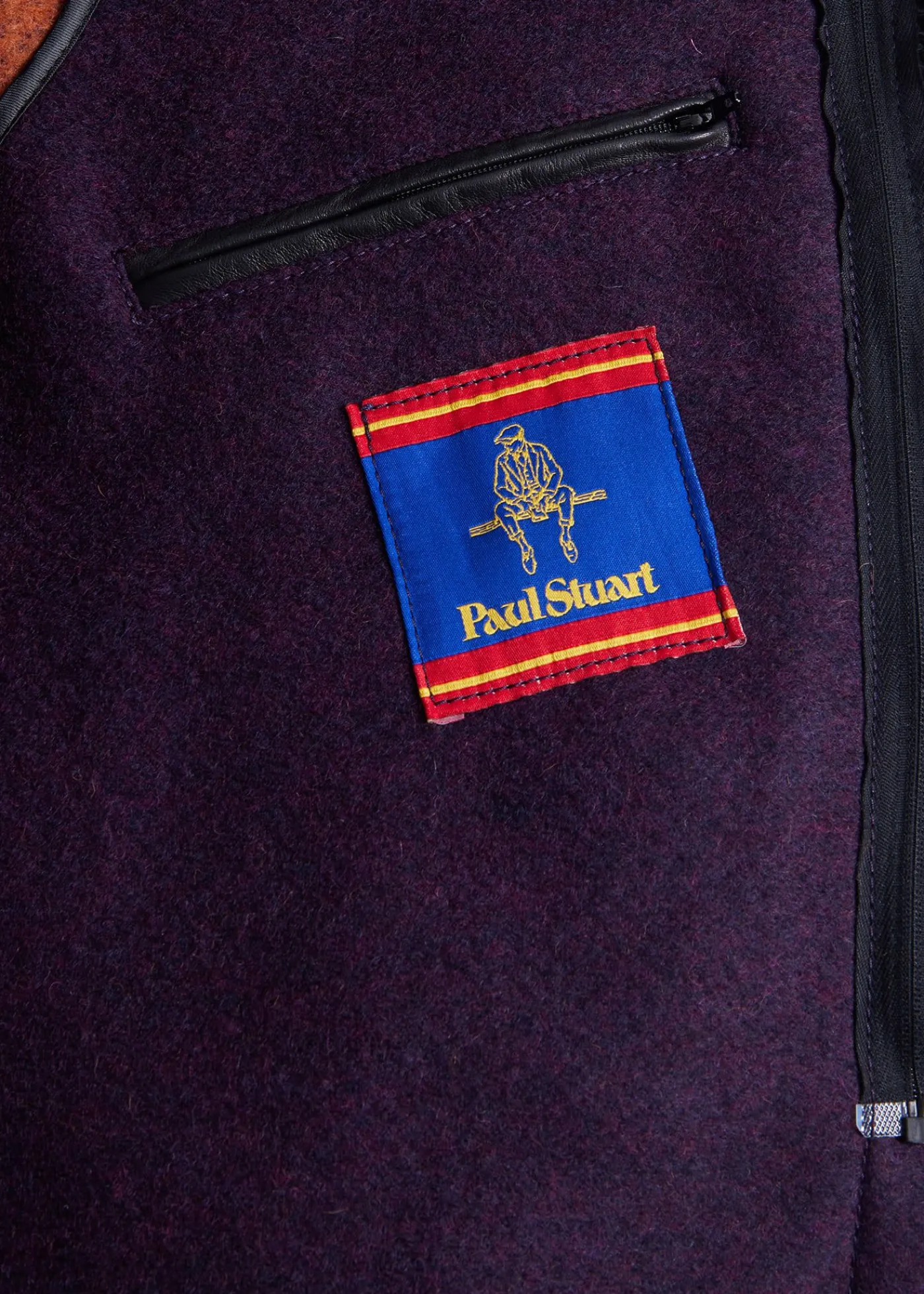 Paul Stuart Blazers & Jackets|Outerwear^Wool Raw Edge Jacket With Gilet Purple