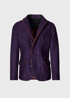 Paul Stuart Blazers & Jackets|Outerwear^Wool Raw Edge Jacket With Gilet Purple