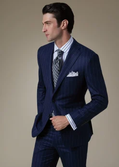 Paul Stuart Blazers & Jackets|Suits & Tuxedos^Wool Stripe Paul Suit Navy
