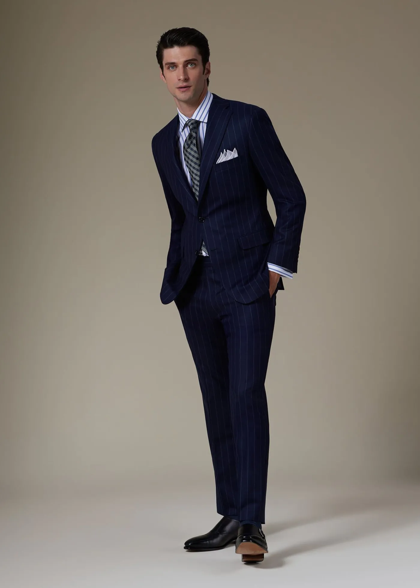 Paul Stuart Blazers & Jackets|Suits & Tuxedos^Wool Stripe Paul Suit Navy