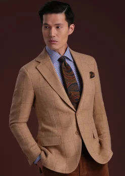 Paul Stuart Blazers & Jackets^Wool Windowpane Jacket Camel