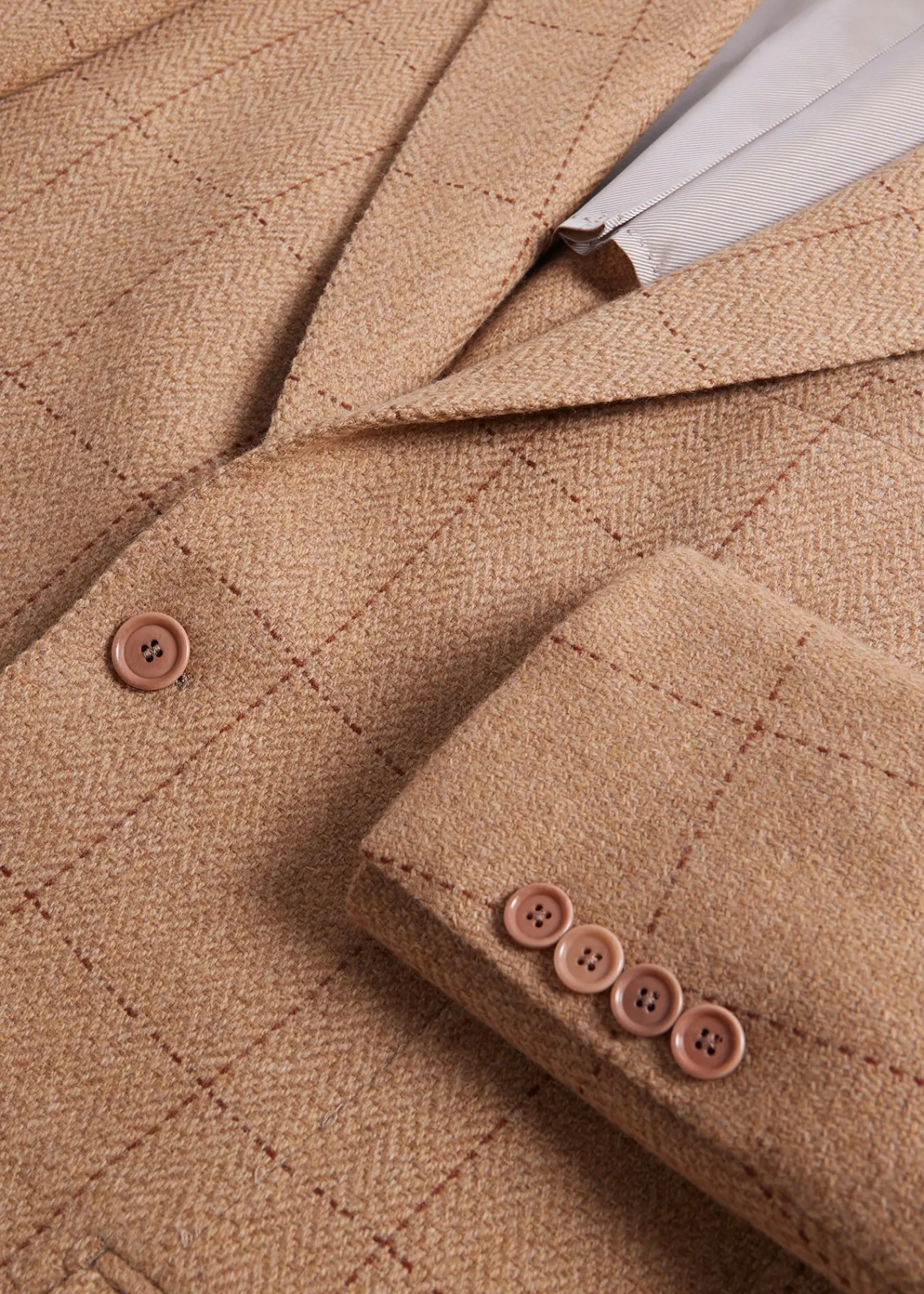 Paul Stuart Blazers & Jackets^Wool Windowpane Jacket Camel