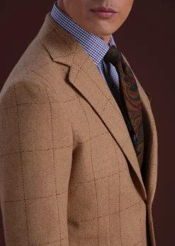 Paul Stuart Blazers & Jackets^Wool Windowpane Jacket Camel