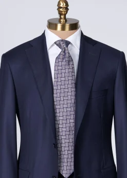 Paul Stuart Ties^Woven Silk Deco Tie Purple