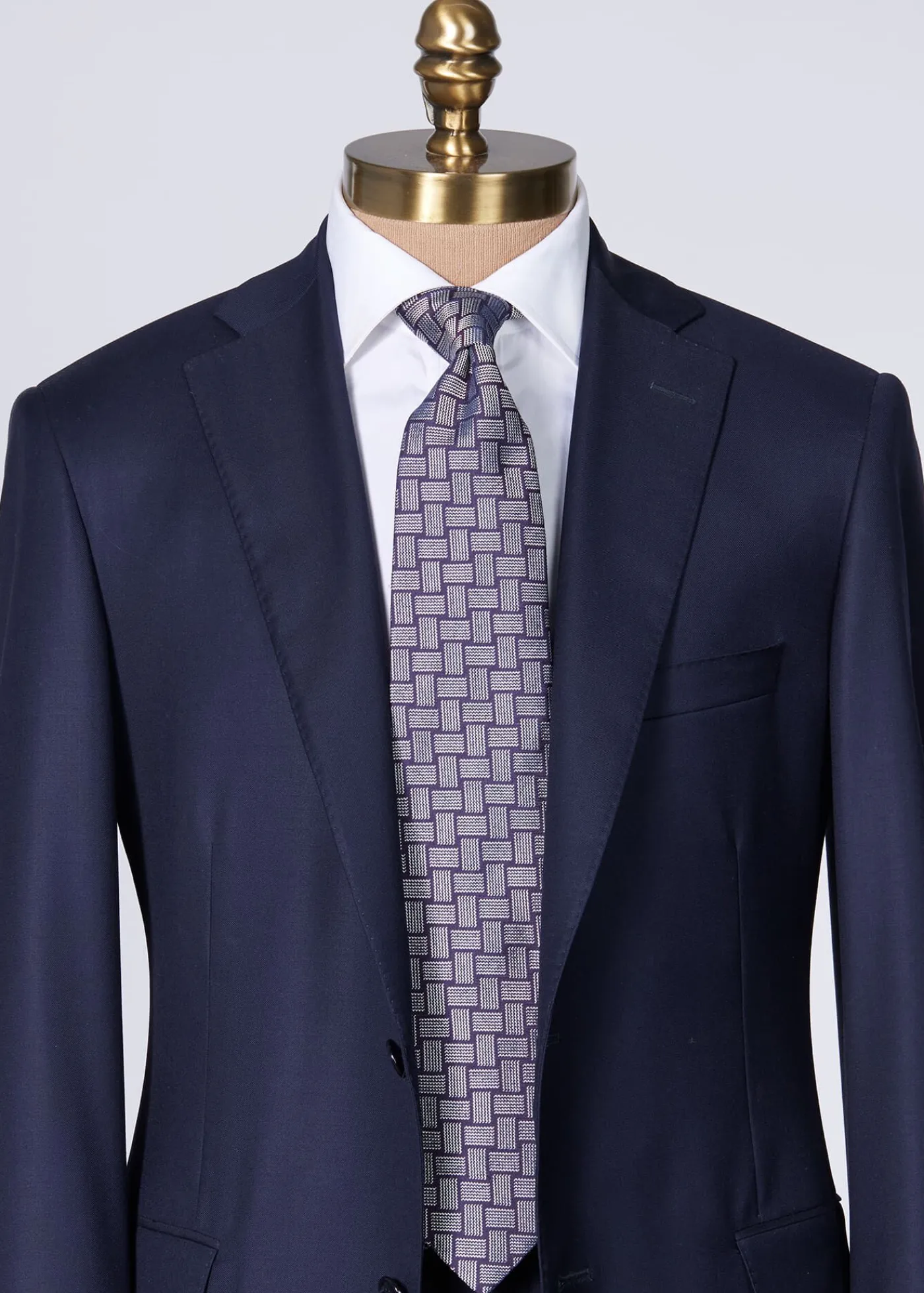 Paul Stuart Ties^Woven Silk Deco Tie Purple