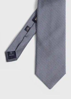 Paul Stuart Ties|Formal Shop^Woven Silk Micro Deco Tie Navy