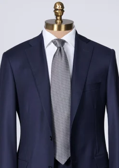 Paul Stuart Ties|Formal Shop^Woven Silk Micro Deco Tie Navy