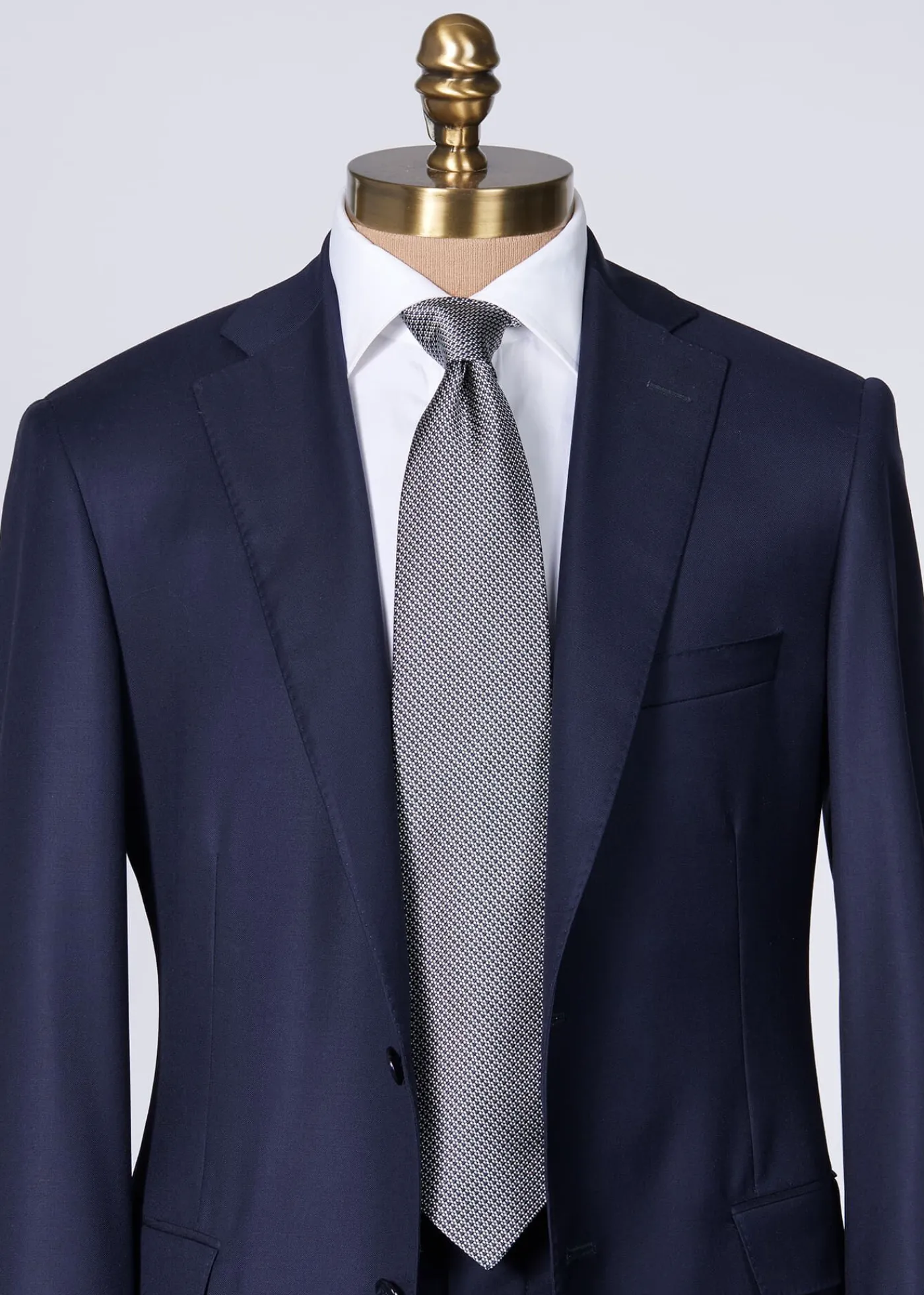 Paul Stuart Ties|Formal Shop^Woven Silk Micro Deco Tie Navy