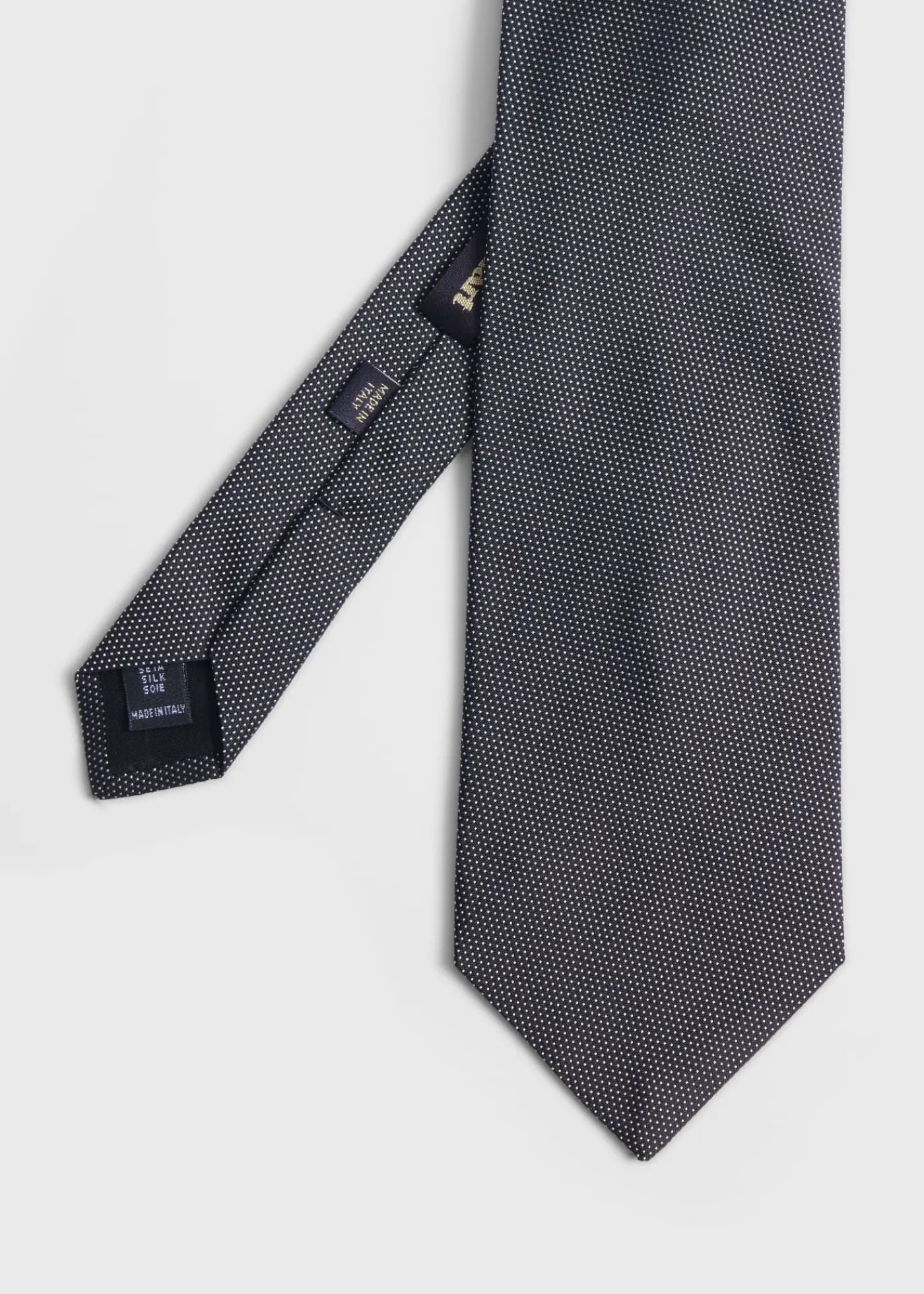 Paul Stuart Ties|Formal Shop^Woven Silk Micro Dot Tie Black