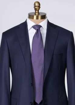 Paul Stuart Ties^Woven Silk Micro Dot Tie Purple
