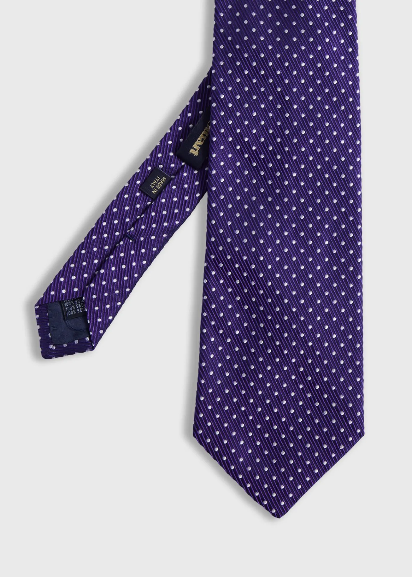 Paul Stuart Ties^Woven Silk Micro Dot Tie Purple
