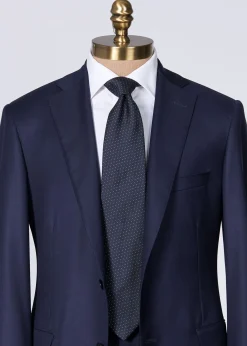 Paul Stuart Ties|Formal Shop^Woven Silk Micro Pattern Tie Navy