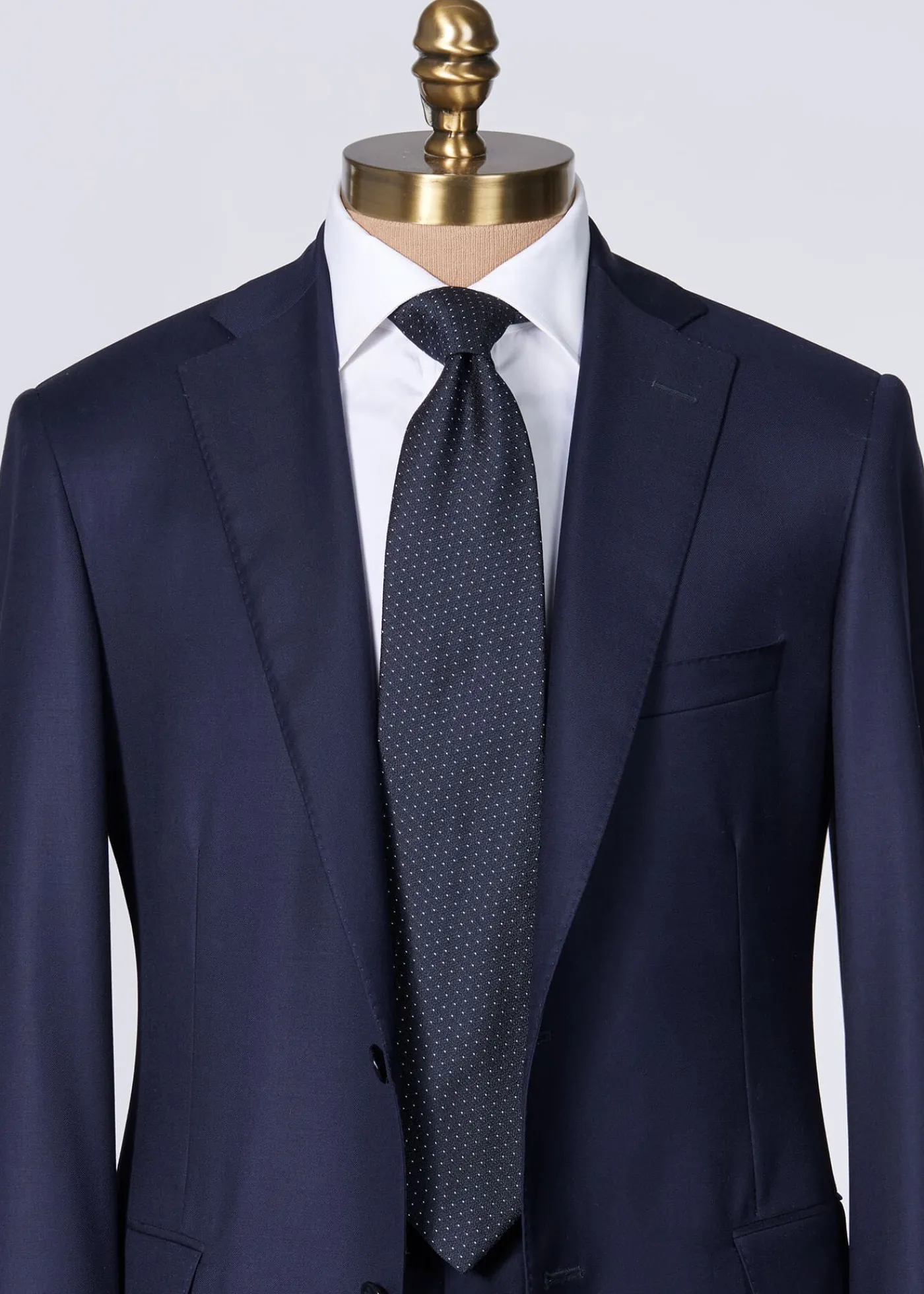Paul Stuart Ties|Formal Shop^Woven Silk Micro Pattern Tie Navy