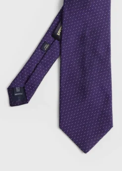 Paul Stuart Ties|Formal Shop^Woven Silk Micro Pattern Tie Purple
