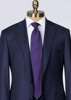 Paul Stuart Ties|Formal Shop^Woven Silk Micro Pattern Tie Purple