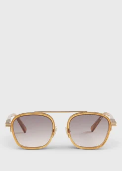 Paul Stuart Sunglasses & Eyewear^Zegna Shiny Geometric Gold