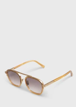 Paul Stuart Sunglasses & Eyewear^Zegna Shiny Geometric Gold