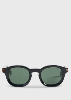 Paul Stuart Sunglasses & Eyewear^Zegna Shiny Round Glasses Black